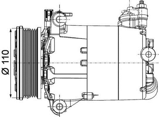 Compresseur, climatisation MAHLE Aftermarket ref. ACP 1357 000P
