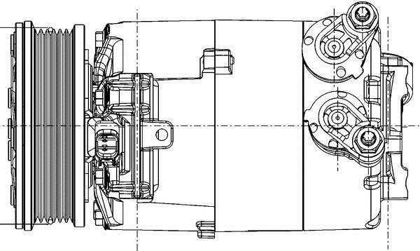 Compresseur, climatisation MAHLE Aftermarket ref. ACP 1357 000P