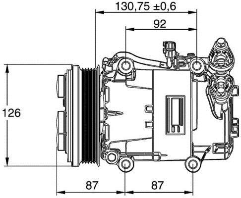 Compresseur, climatisation MAHLE Aftermarket ref. ACP 54 000P