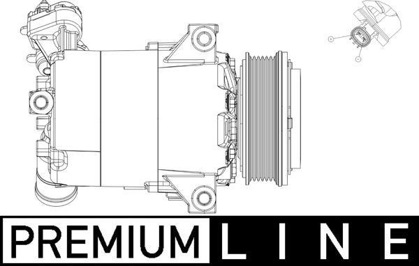 Compresseur, climatisation MAHLE Aftermarket ref. ACP 556 000P
