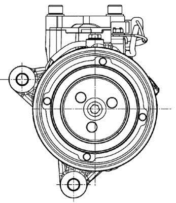 Compresseur, climatisation MAHLE Aftermarket ref. ACP 599 000P