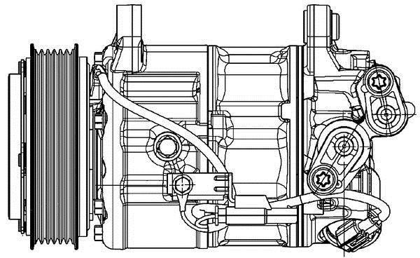 Compresseur, climatisation MAHLE Aftermarket ref. ACP 599 000P