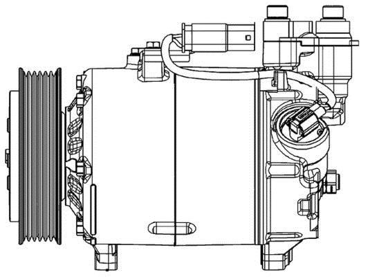 Compresseur, climatisation MAHLE Aftermarket ref. ACP 601 000P