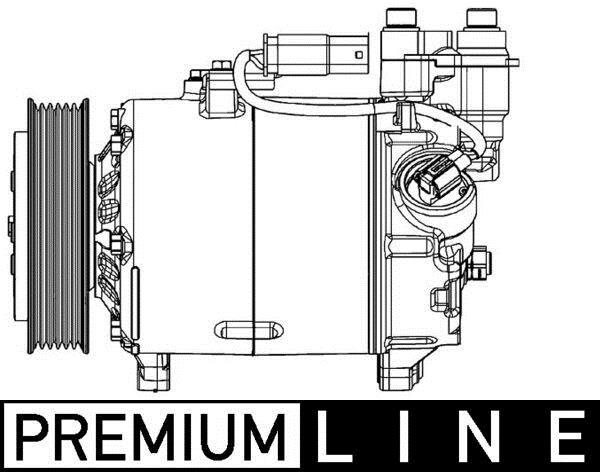 Compresseur, climatisation MAHLE Aftermarket ref. ACP 601 000P