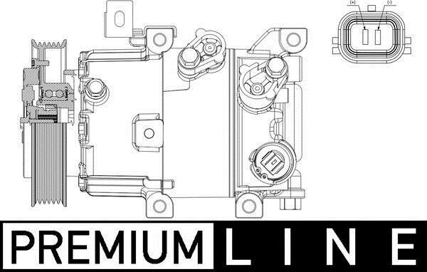 Compresseur, climatisation MAHLE Aftermarket ref. ACP 630 000P