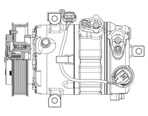 Compresseur, climatisation MAHLE Aftermarket ref. ACP 637 000P