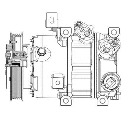 Compresseur, climatisation MAHLE Aftermarket ref. ACP 638 000P