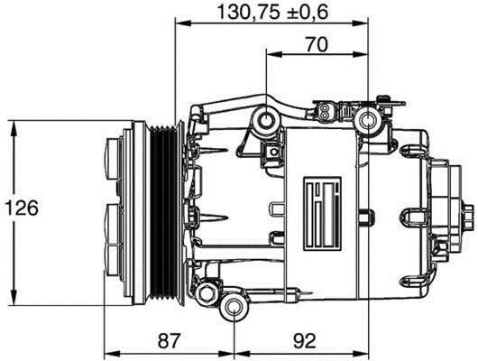 Compresseur, climatisation MAHLE Aftermarket ref. ACP 861 000P