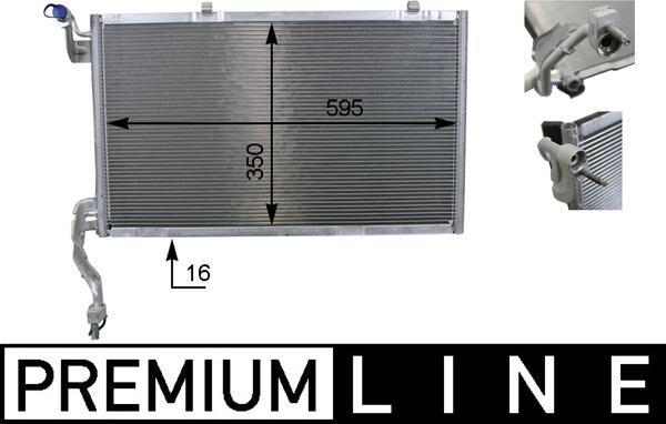 Condenseur, climatisation (Radiateur de climatisation) MAHLE Aftermarket ref. AC 10 000P