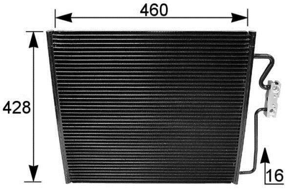Condenseur, climatisation (Radiateur de climatisation) MAHLE Aftermarket ref. AC 154 001S