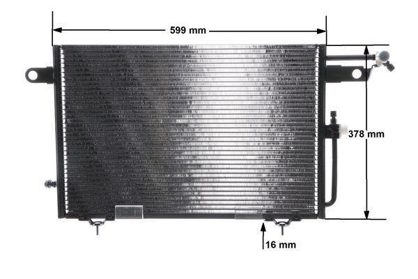 Condenseur, climatisation (Radiateur de climatisation) MAHLE Aftermarket ref. AC 155 000S