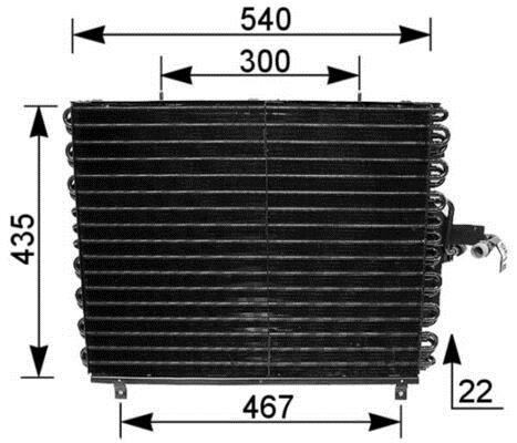 Condenseur, climatisation (Radiateur de climatisation) MAHLE Aftermarket ref. AC 166 000S