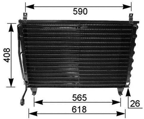 Condenseur, climatisation (Radiateur de climatisation) MAHLE Aftermarket ref. AC 167 000P