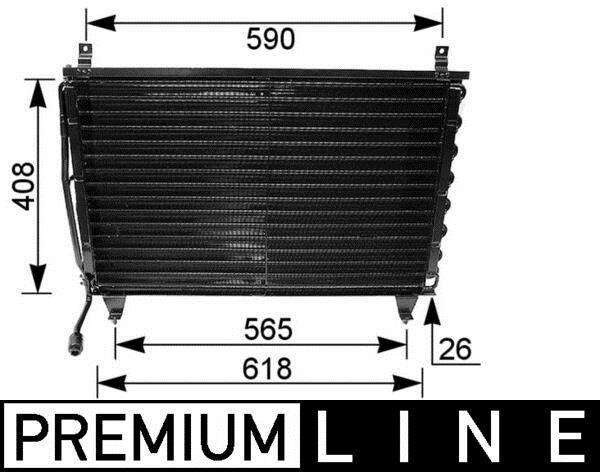 Condenseur, climatisation (Radiateur de climatisation) MAHLE Aftermarket ref. AC 167 000P