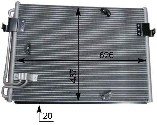 Condenseur, climatisation (Radiateur de climatisation) MAHLE Aftermarket ref. AC 174 000S