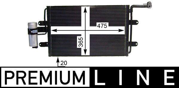 Condenseur, climatisation (Radiateur de climatisation) MAHLE Aftermarket ref. AC 180 000P
