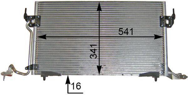 Condenseur, climatisation (Radiateur de climatisation) MAHLE Aftermarket ref. AC 182 000P