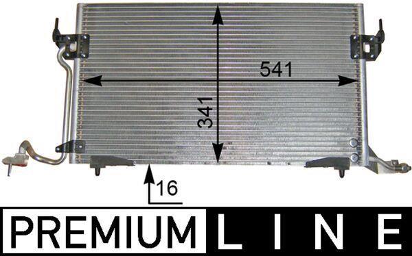 Condenseur, climatisation (Radiateur de climatisation) MAHLE Aftermarket ref. AC 182 000P