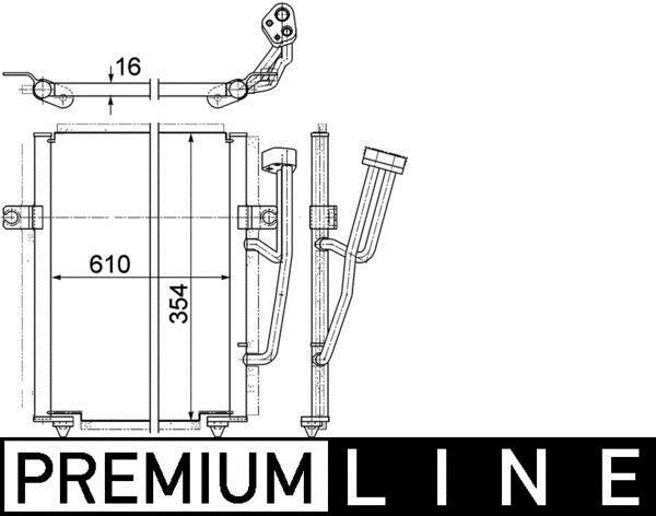 Condenseur, climatisation (Radiateur de climatisation) MAHLE Aftermarket ref. AC 193 000P