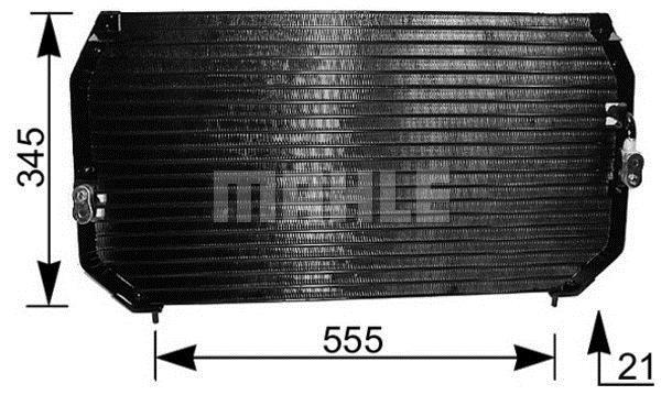 Condenseur, climatisation (Radiateur de climatisation) MAHLE Aftermarket ref. AC 202 000S