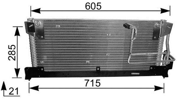 Condenseur, climatisation (Radiateur de climatisation) MAHLE Aftermarket ref. AC 214 000S