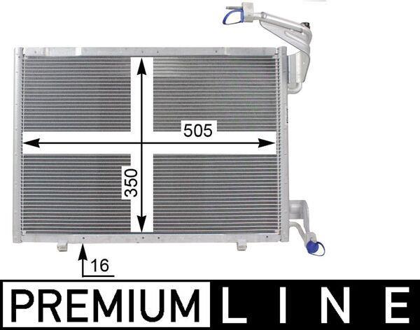 Condenseur, climatisation (Radiateur de climatisation) MAHLE Aftermarket ref. AC 21 000P