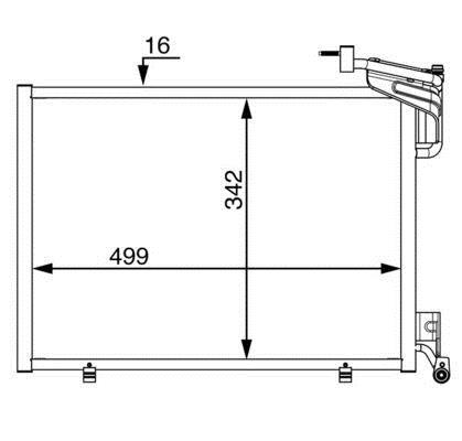 Condenseur, climatisation (Radiateur de climatisation) MAHLE Aftermarket ref. AC 21 000S