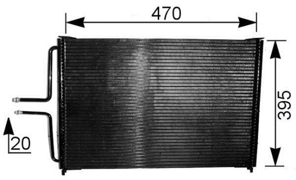Condenseur, climatisation (Radiateur de climatisation) MAHLE Aftermarket ref. AC 222 000S