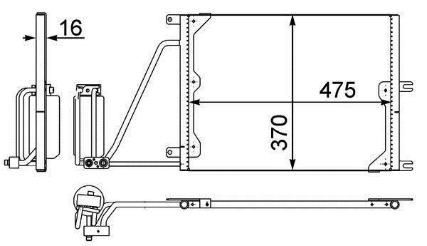 Condenseur, climatisation (Radiateur de climatisation) MAHLE Aftermarket ref. AC 226 000P