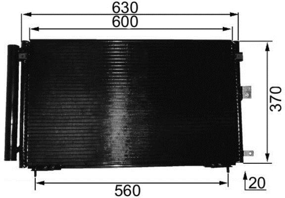 Condenseur, climatisation (Radiateur de climatisation) MAHLE Aftermarket ref. AC 229 000S
