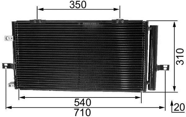 Condenseur, climatisation (Radiateur de climatisation) MAHLE Aftermarket ref. AC 230 000S