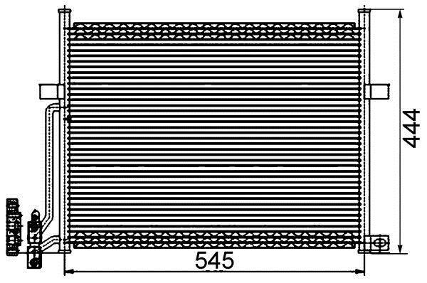 Condenseur, climatisation (Radiateur de climatisation) MAHLE Aftermarket ref. AC 234 002S
