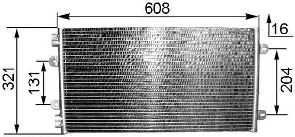 Condenseur, climatisation (Radiateur de climatisation) MAHLE Aftermarket ref. AC 236 000P