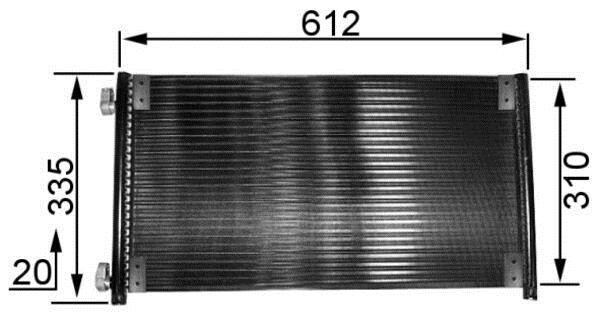 Condenseur, climatisation (Radiateur de climatisation) MAHLE Aftermarket ref. AC 237 000S