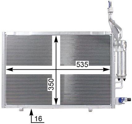 Condenseur, climatisation (Radiateur de climatisation) MAHLE Aftermarket ref. AC 23 000P
