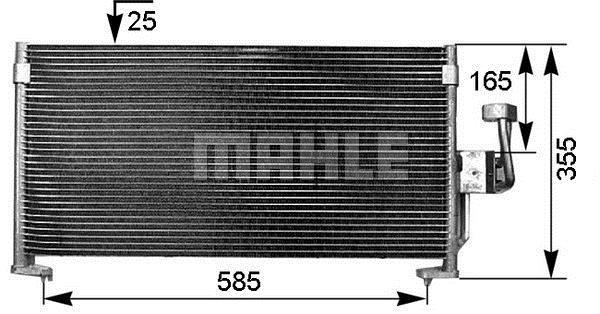 Condenseur, climatisation (Radiateur de climatisation) MAHLE Aftermarket ref. AC 245 000S