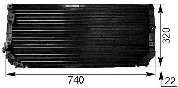 Condenseur, climatisation (Radiateur de climatisation) MAHLE Aftermarket ref. AC 249 000S