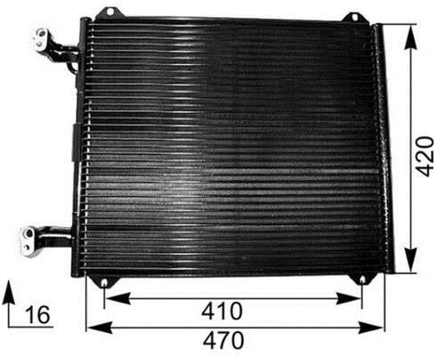 Condenseur, climatisation (Radiateur de climatisation) MAHLE Aftermarket ref. AC 251 000P