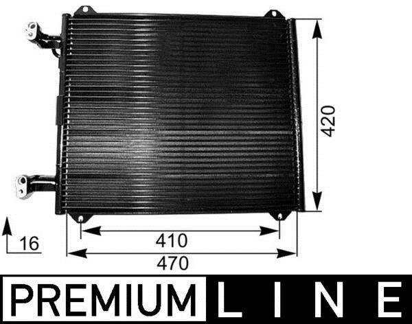 Condenseur, climatisation (Radiateur de climatisation) MAHLE Aftermarket ref. AC 251 000P