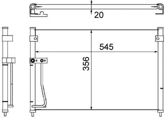 Condenseur, climatisation (Radiateur de climatisation) MAHLE Aftermarket ref. AC 257 000S