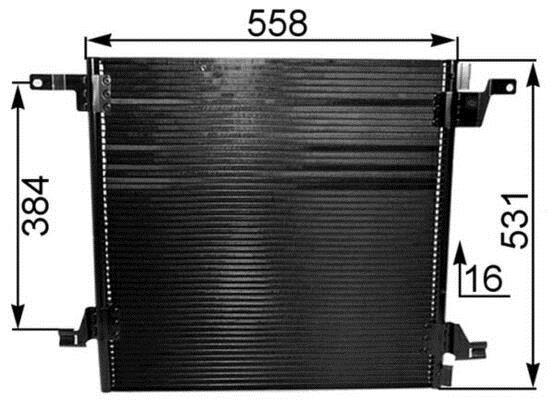 Condenseur, climatisation (Radiateur de climatisation) MAHLE Aftermarket ref. AC 259 000P