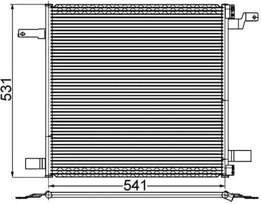 Condenseur, climatisation (Radiateur de climatisation) MAHLE Aftermarket ref. AC 259 001S