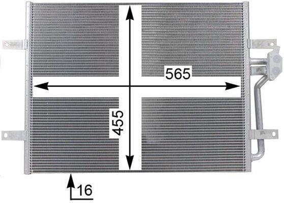 Condenseur, climatisation (Radiateur de climatisation) MAHLE Aftermarket ref. AC 25 000P