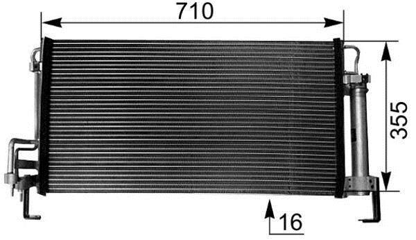Condenseur, climatisation (Radiateur de climatisation) MAHLE Aftermarket ref. AC 265 000S