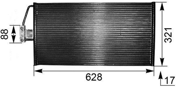 Condenseur, climatisation (Radiateur de climatisation) MAHLE Aftermarket ref. AC 266 000P