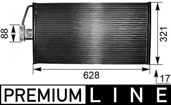 Condenseur, climatisation (Radiateur de climatisation) MAHLE Aftermarket ref. AC 266 000P