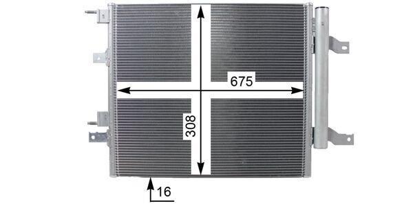 Condenseur, climatisation (Radiateur de climatisation) MAHLE Aftermarket AC 268 000P