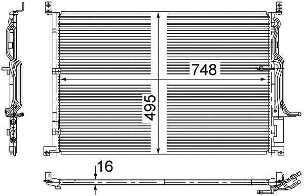 Condenseur, climatisation (Radiateur de climatisation) MAHLE Aftermarket ref. AC 271 000S