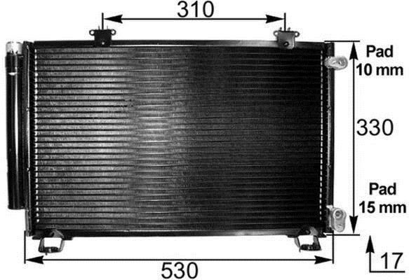 Condenseur, climatisation (Radiateur de climatisation) MAHLE Aftermarket ref. AC 292 000P