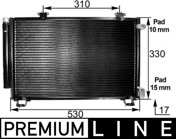 Condenseur, climatisation (Radiateur de climatisation) MAHLE Aftermarket ref. AC 292 000P